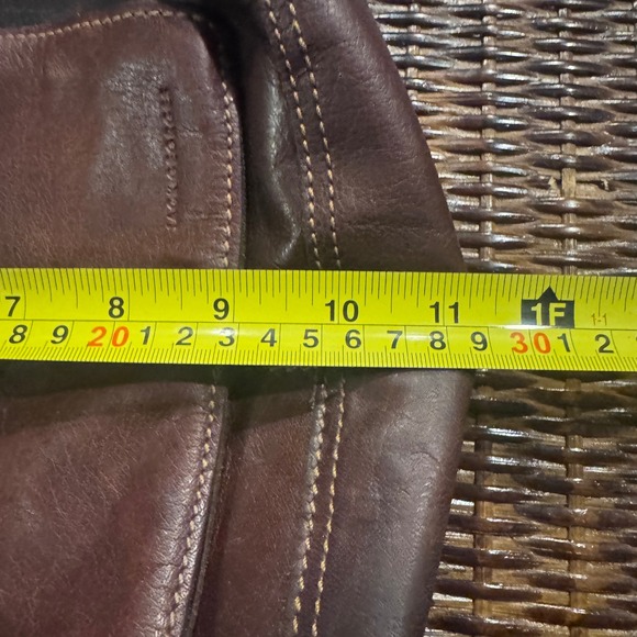 Jack Georges Voyager Flap Pocket Hobo Bag Buffalo Leather BROWN - Picture 8 of 9